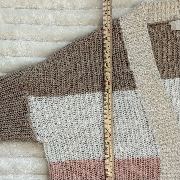 ALTAR’D STATE Cardigan Sweater Open Front Multicolored Stripes Small - Picture 9 of 10